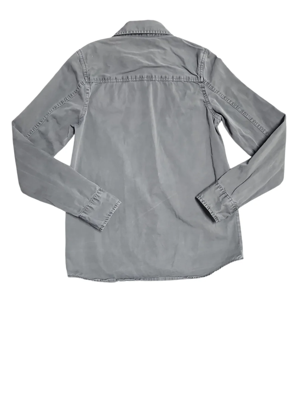 7 For All Mankind Kids Gray Button-Up Shirt Long Sleeve Size Medium